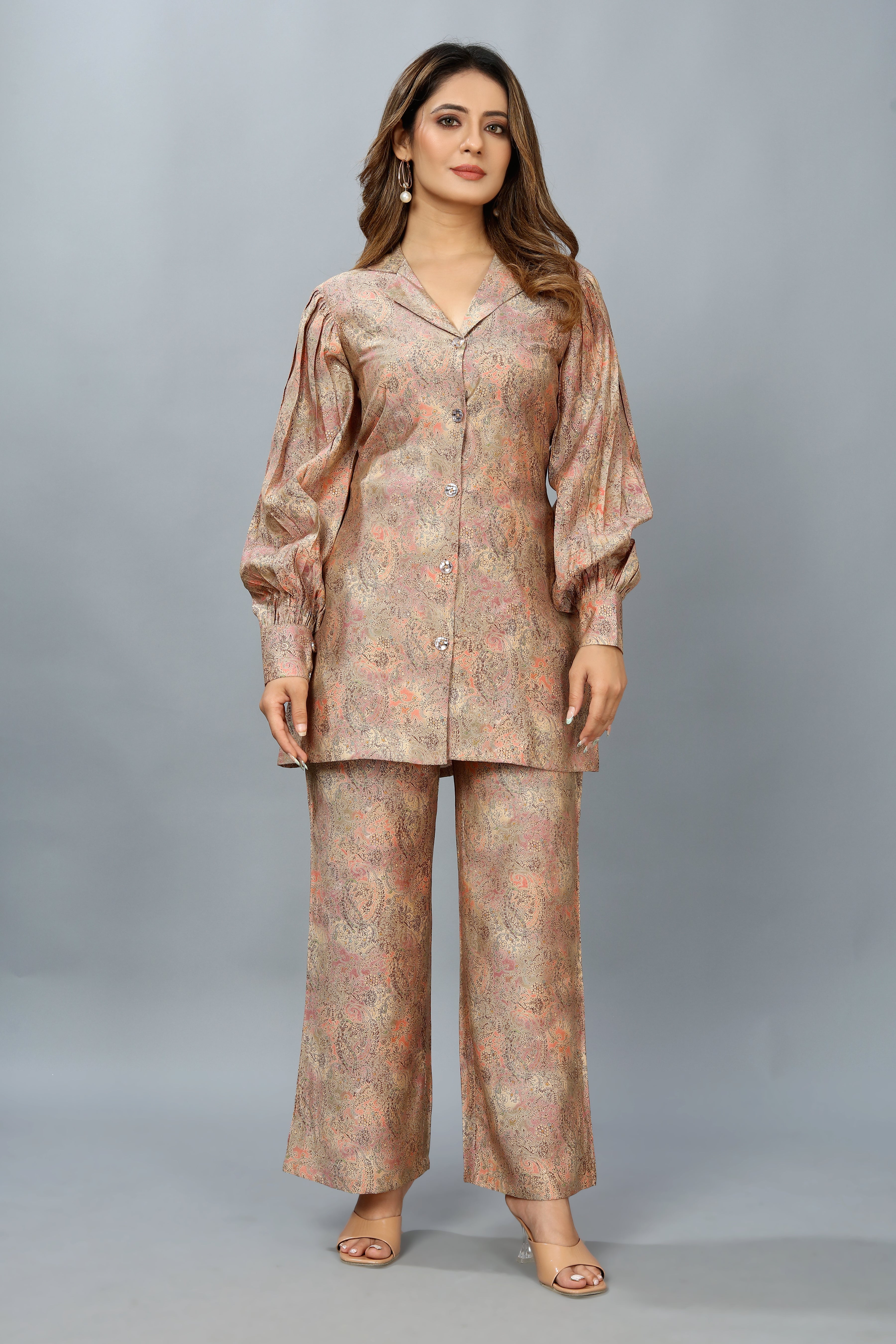 bronze printed co-ord set