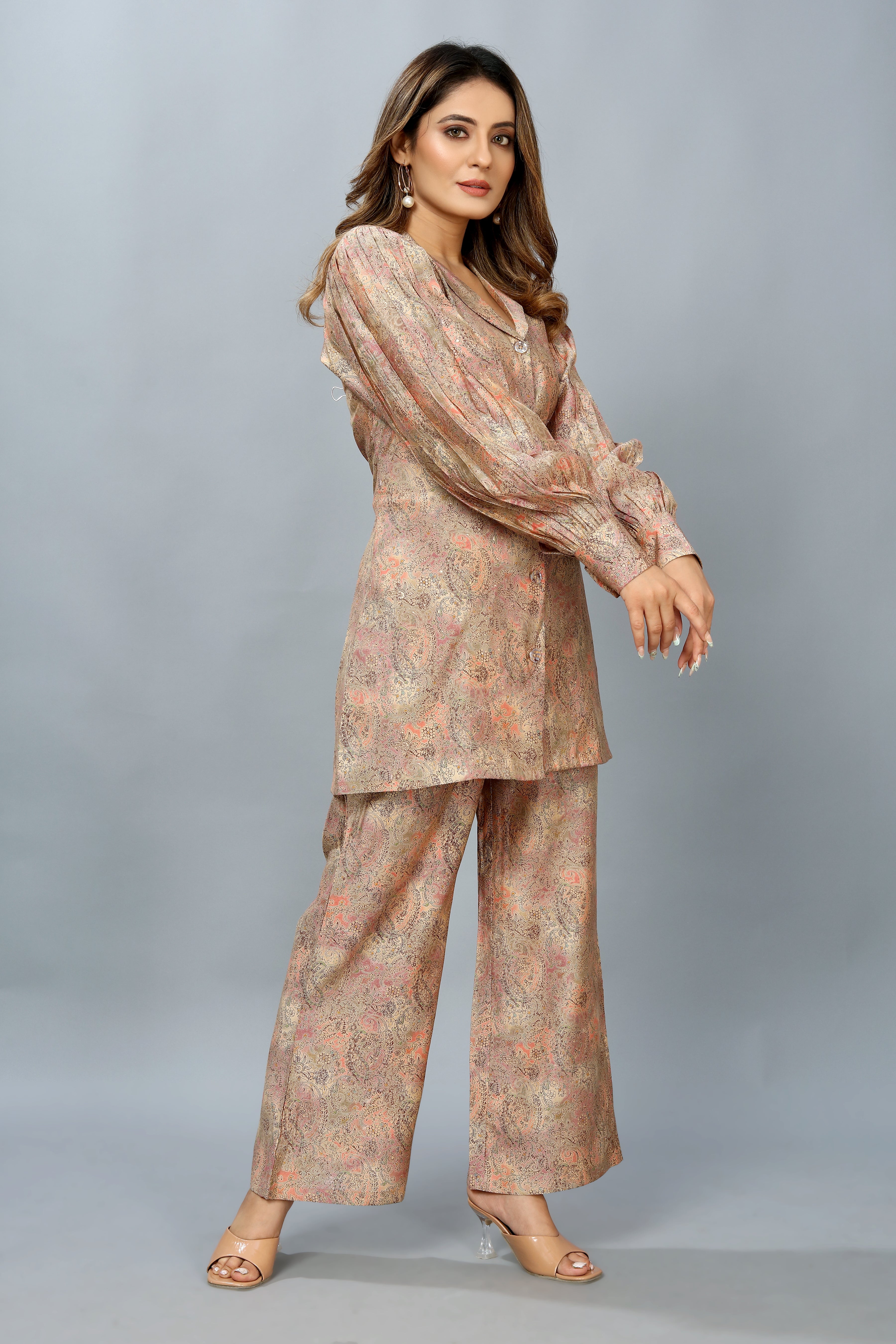 bronze printed co-ord set