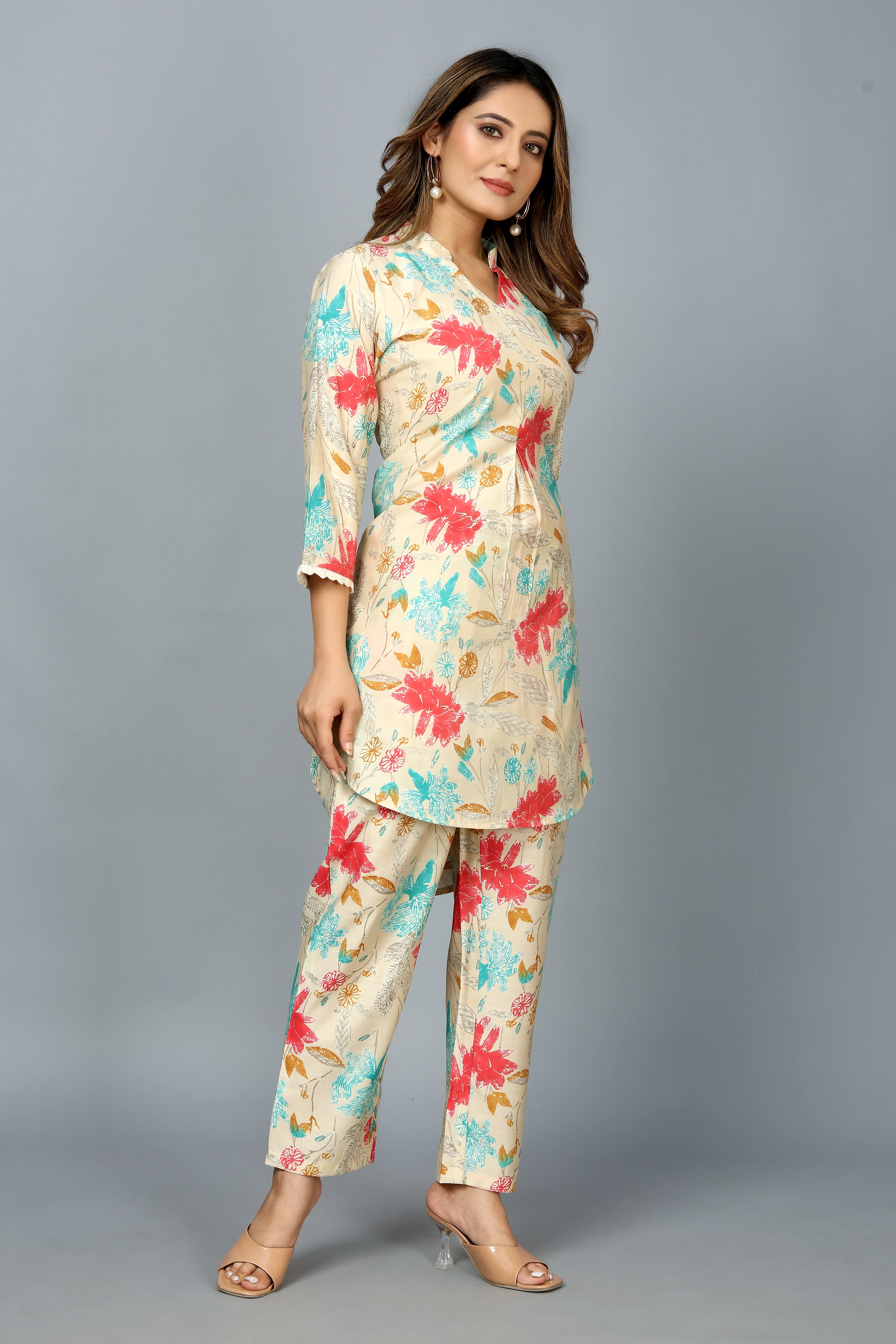 multi colored printed co-ord set