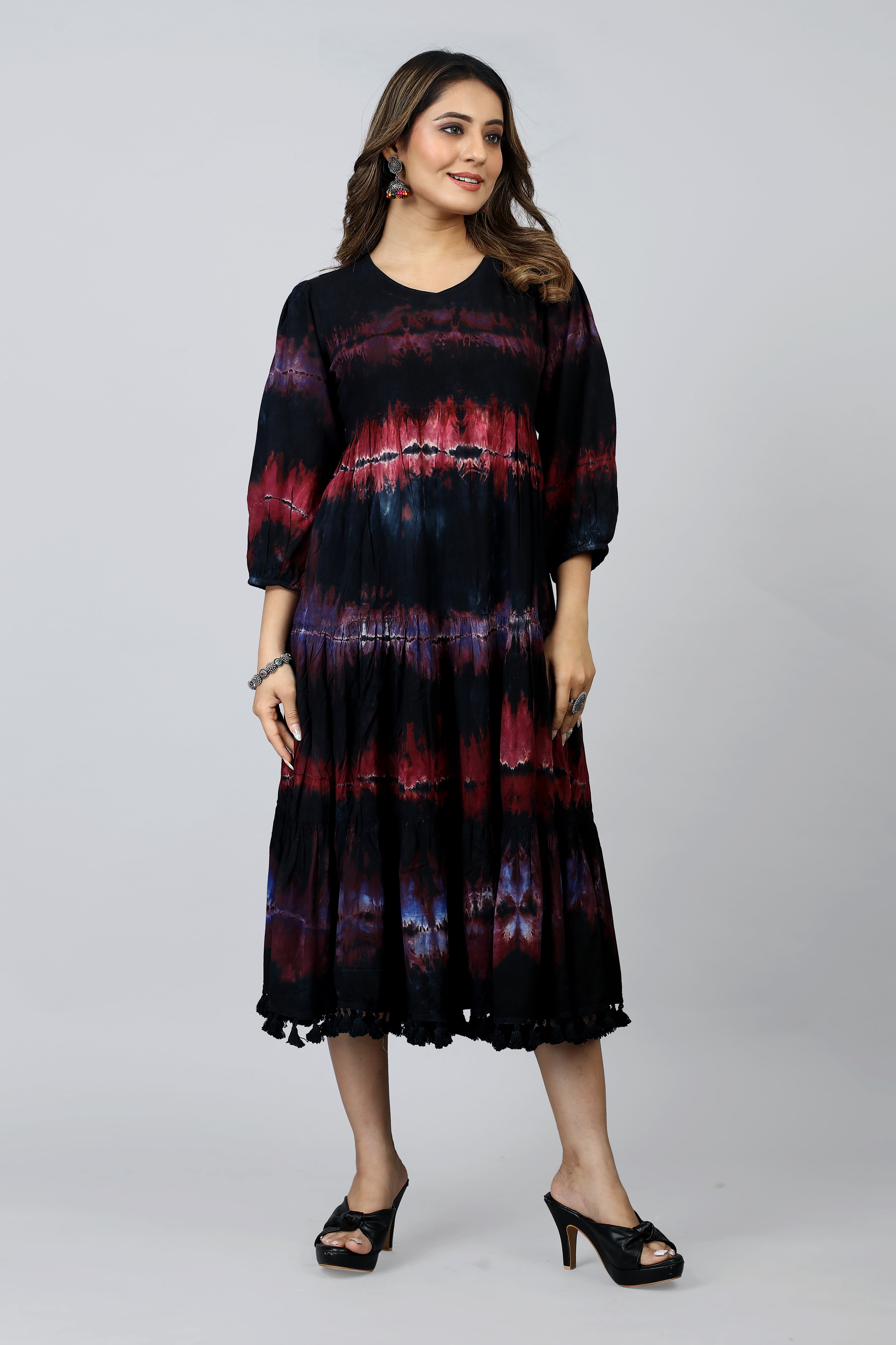 black colored a-line kurta