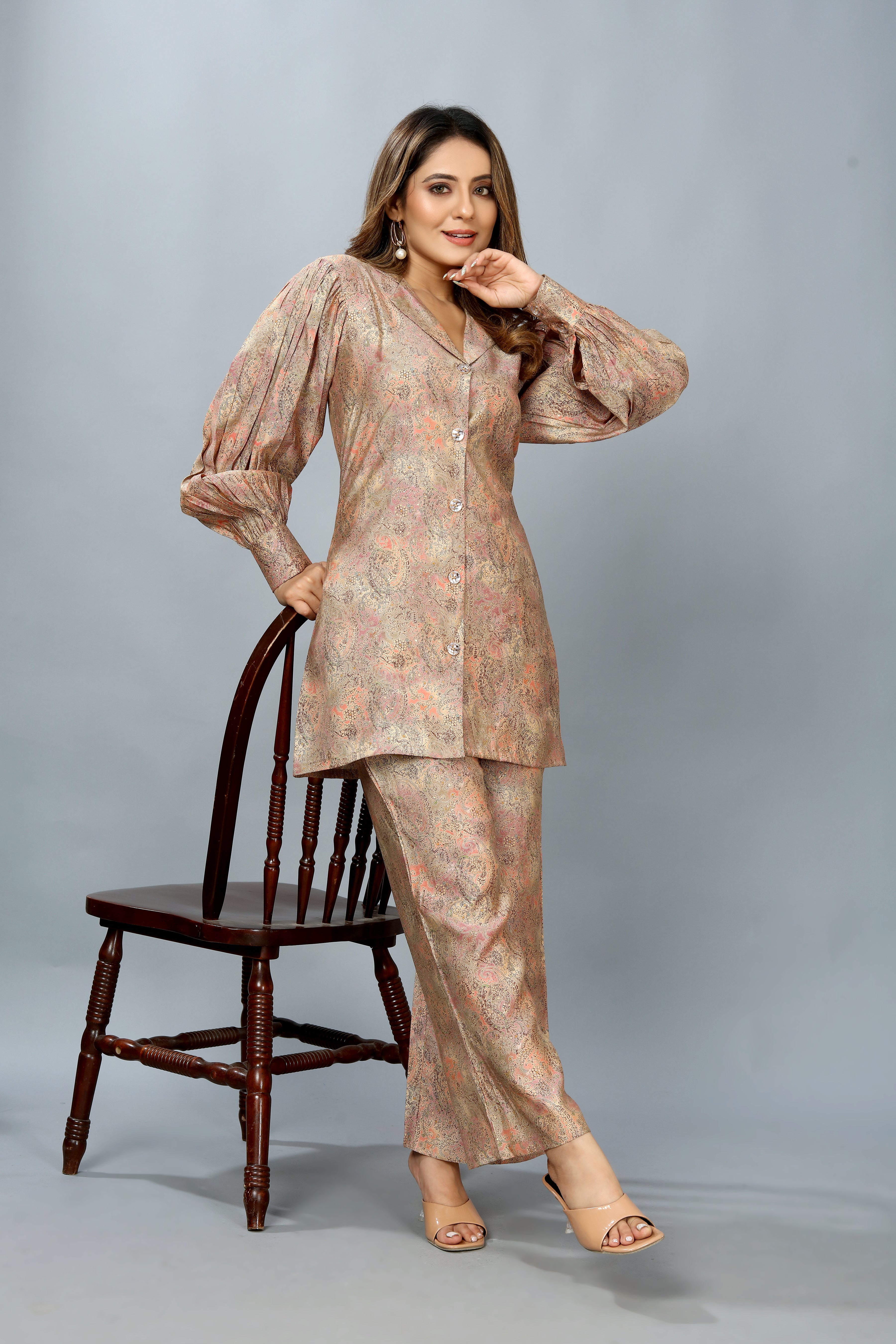 bronze printed co-ord set