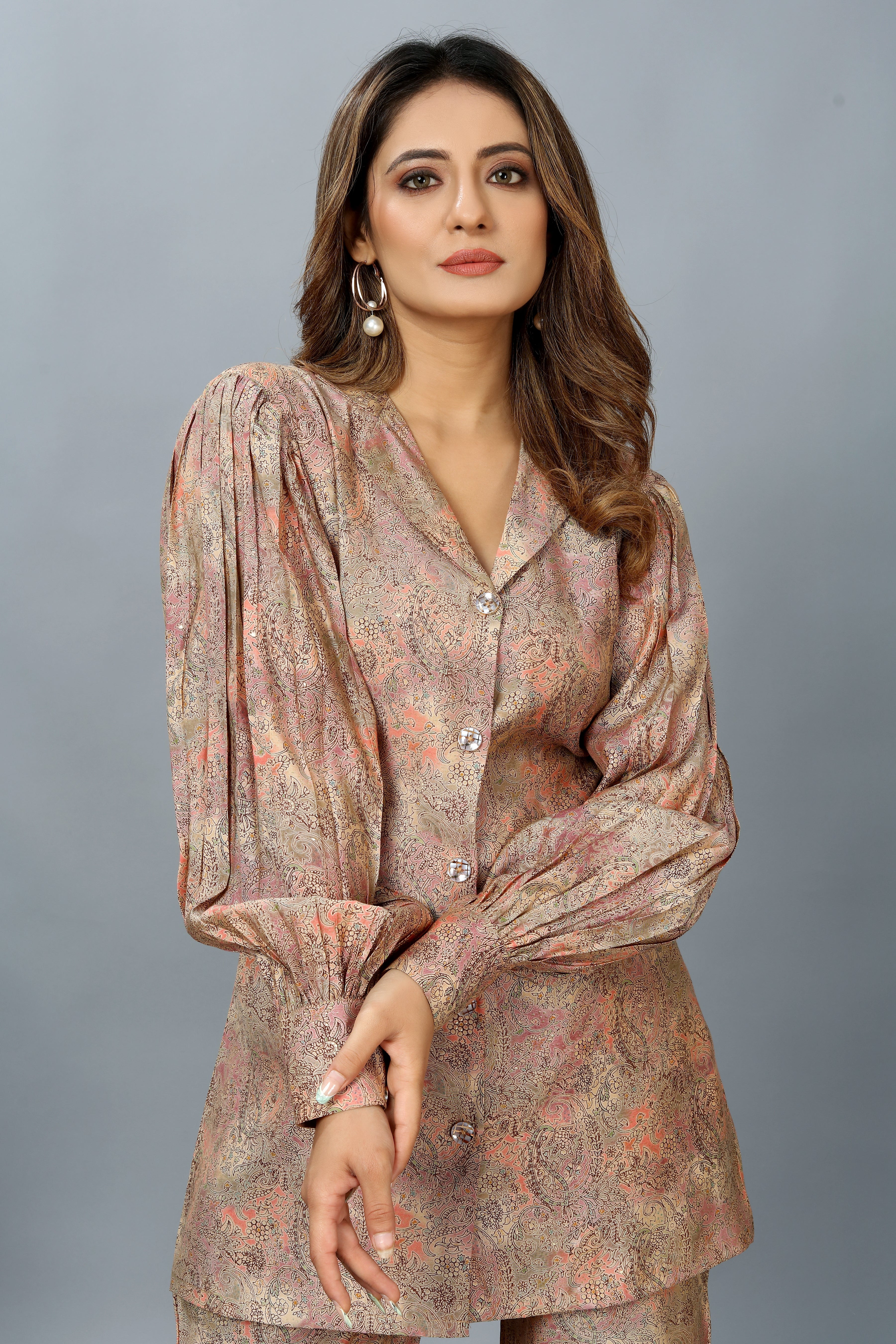 bronze printed co-ord set
