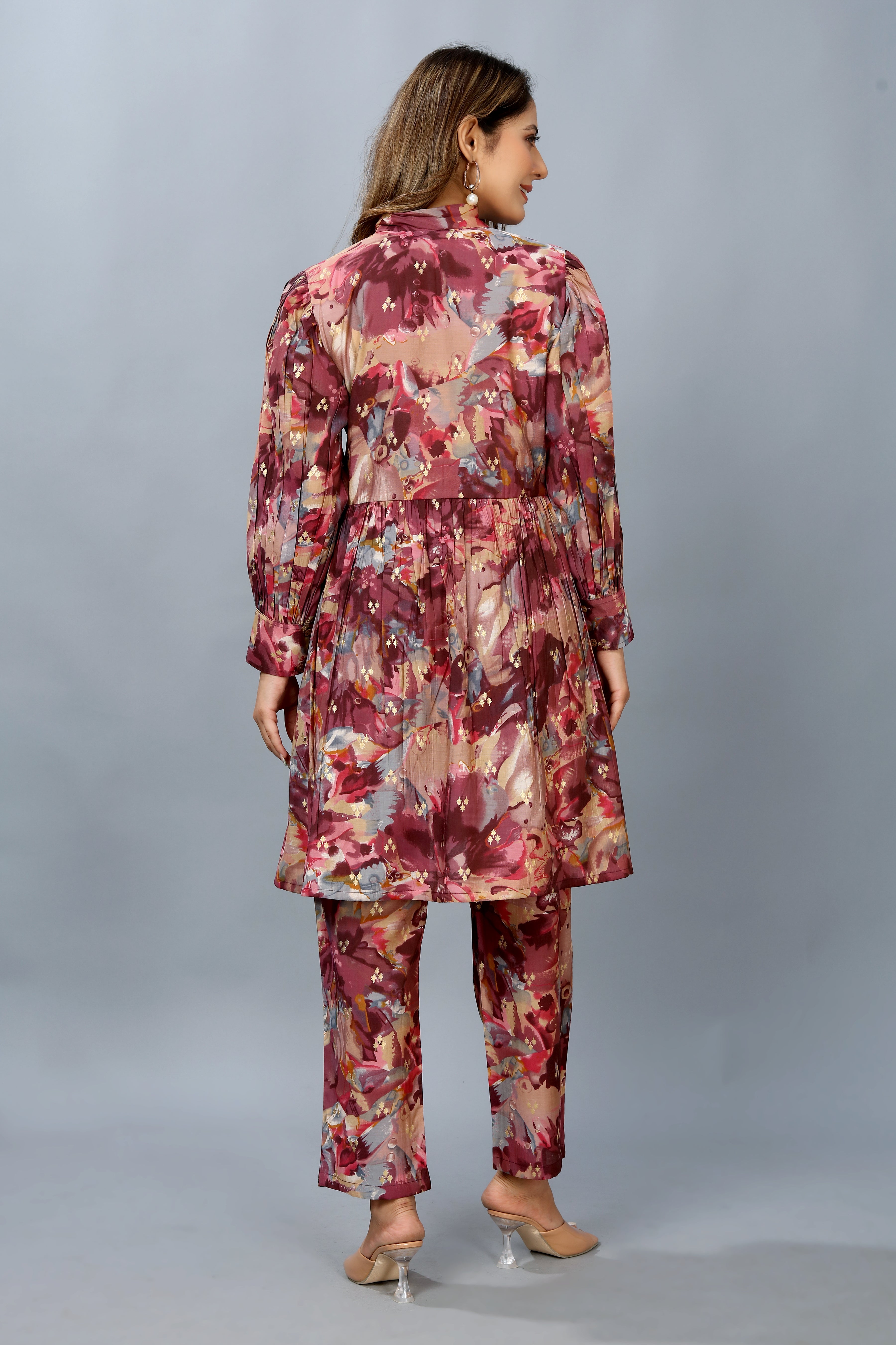 mauve printed co-ord set